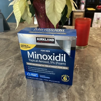 6 Months KIRKLAND MINOXIDIL 5% FOAM Hair Regrowth FOR MEN Exp 10/2026+  (SEALED) - Image 1 of 4