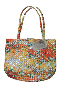 Bazura Biz Tote Bag Materiali Riciclati NUOVA con etichette Made in Philippines - Foto 1 di 4