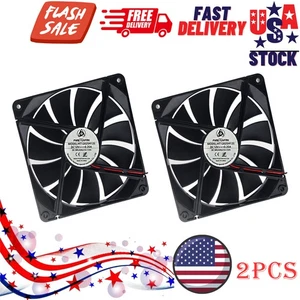 2Pcs for Poweryear HT12025H12S 12V 0.35A 12CM 12025 Cooling Fan 2-wire HOT - Picture 1 of 9