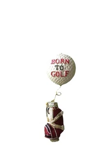 Born To Golf Ball & Golf Bag Hanging Christmas Holiday Ornament - Picture 1 of 4
