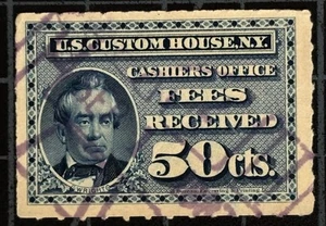 US Stamps - SC# RL4 - Used - 50 Cents Customs Office Fees Stamp - SCV - $6.00 - Picture 1 of 2