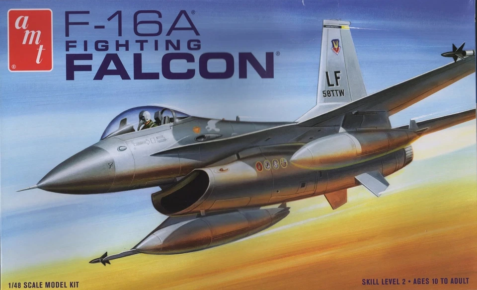 AMT, avión de combate Falcon F-16A para montar y pintar, AMT820/12 Foto 1 de 1