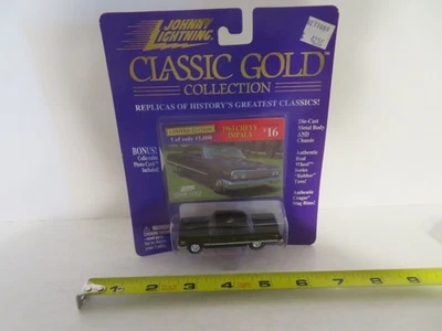 Johnny Lightning Classic Gold #16 1963 Chevy Impala Black 1998 MOC - Image 1 of 4