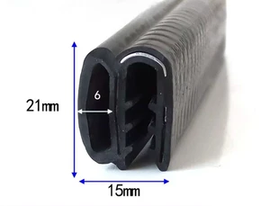 Car Door Boot Seal rubber edge trim Bonnet Door BOAT 21mm x 15mm Grip 1-4 mm - Picture 1 of 4