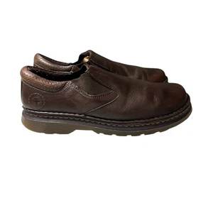 Scarpe slip on Dr. Martens Orson da uomo taglia 12 in pelle marrone punta tonda - Foto 1 di 6