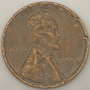 1959-D Lincoln Cent RPM D Error Coin "L" in Rim Bronze Memorial Penny Rare - Picture 1 of 8