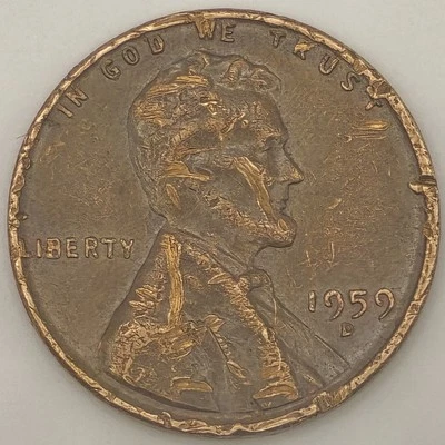 1959-D Lincoln Cent RPM D Error Coin "L" in Rim Bronze Memorial Penny Rare - Image 1 of 4