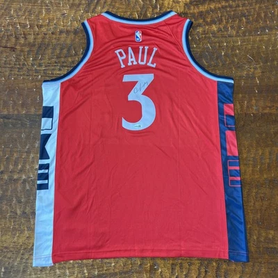克里斯·保罗签名洛杉矶快船队球衣 JSA Coa 亲笔签名 — 第 1/4 张图片