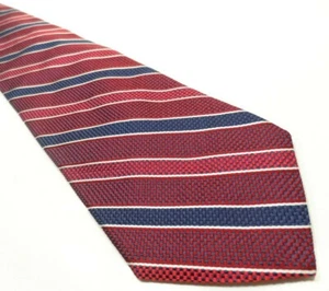 Faconnable Herren Krawatte Seide blau und rot Streifenmuster Krawatte Made in Italy - Bild 1 von 10