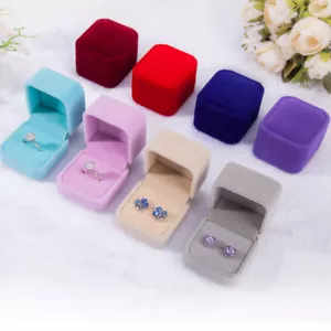 1PC Velvet Jewelry Necklace Ring Earring Display Storage Organizer Case Gift Box - Picture 1 of 24