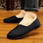 Mens Chinese Kung Fu Shoes Tai Chi Martial Art Slip on Canvas Loafers Shoes