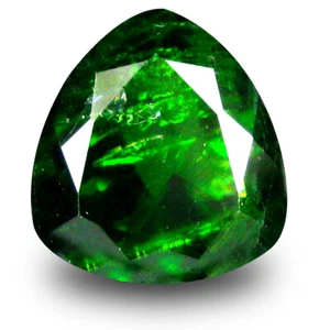 2.78 ct  Tremendous Trillion Shape (9 x 9 mm) Green Chrome Diopside Gemstone - Picture 1 of 1
