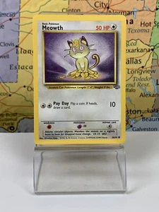 Versand am selben Tag Pokemon Karte Jungle Meowth 56/64 NM Vintage 1999 - Bild 1 von 1