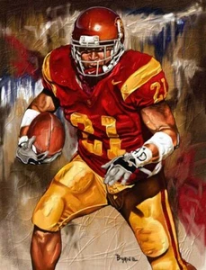 Lendale White USC Trojans 11 X 14 Giclee by James Byrne Series 1 - Picture 1 of 1