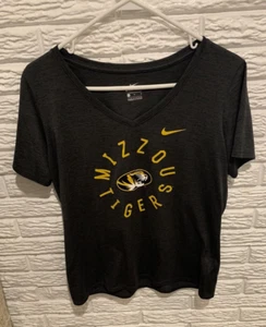 Nike Missouri (Mizzou) Tigers Women's Medium Gray T-Shirt, V-Neck, Short-Sleeve - Picture 1 of 10