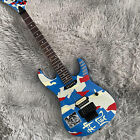Blue Electric Guitar George Lynch Kamikaze Rosewood Fretboard Solid Body 6String