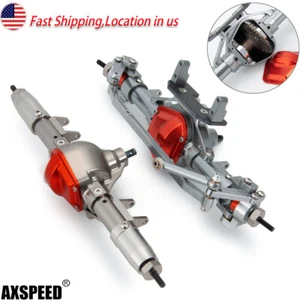Complete CNC Alloy Front & Rear Axle Set For Axial SCX10 1/10 RC Crawler Car - Picture 1 of 12