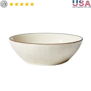 Tazón de cena de gres crema apto para microondas lavavajillas apilable tazones para servir EE. UU. - Imagen 1 de 8