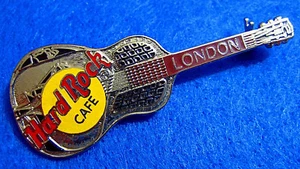 LONDON ENGLAND SILBER TRI PLATE AKUSTIKGITARRE MODELL 35 2LC Hard Rock Cafe PIN - Bild 1 von 1