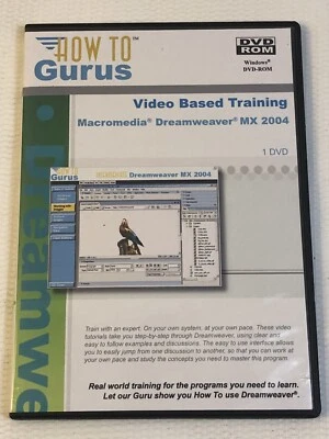 How to Gurus Video Based Training DVD Rom Macromedia Dreamweaver MX 2004 XP PC - Image 1 of 4