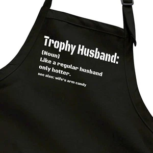 Funny Husband Apron Full Length Trophy Husband Apron Anniversary Valentines Day - Picture 1 of 11