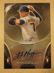 2013 BOWMAN STERLING PROSPECT BSAP-LM L.J. MAZZILLI AUTO SIGNED NEW YORK METS