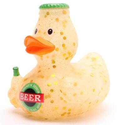LILALU Badeente Bier Ente Quietscheente Quietscheentchen Gummiente Plastikente