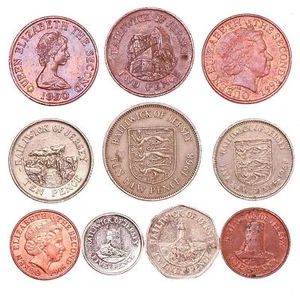 Jersey Coins | Shilling | Penny | Pence | Collection of 10 | 1957 - 2016 - Picture 1 of 2
