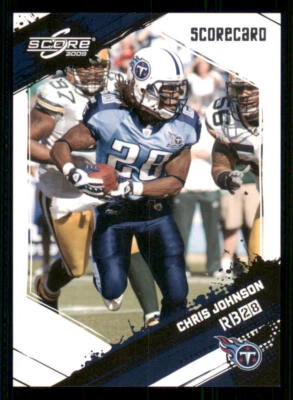 2009 Score Scorecard #283 Chris Johnson /299 - Image 1 of 2