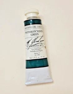 M Graham Solvent Free Oil Paint 1.25 oz - Phthalocyanine Green - Picture 1 of 2