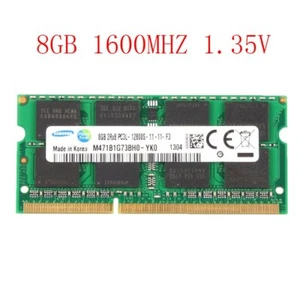 Samsung 8GB 2Rx8 PC3L-12800S-11-11-F3 DDR3L 1600MHz 204Pin SODIMM Laptop Memory - Picture 1 of 6