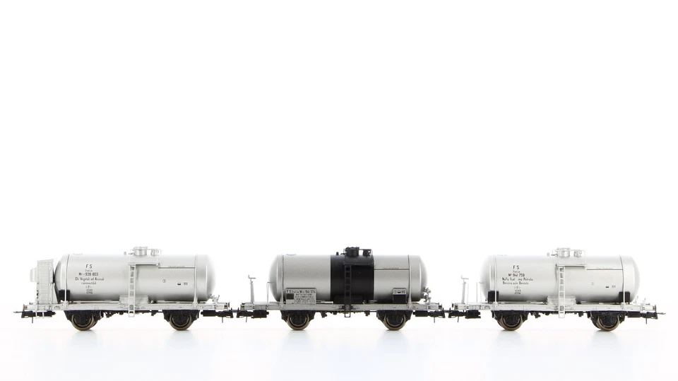 Rivarossi Hr6489 Set Of 3 Tank Cars 27M3 2 Axles Type Mbe M3+ Mr4+ Mr-7 Fs - Image 1 of 1