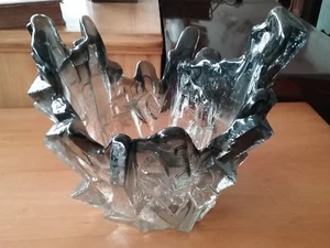 Tauno Wirkkala Eisberg Glas Signiert Pertti Santalahti Humppila Finland - Bild 1 von 5