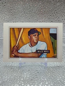 1989 Bowman Willie Mays Rookie Reprint Insert New York Giants Sharp Mint - Picture 1 of 3