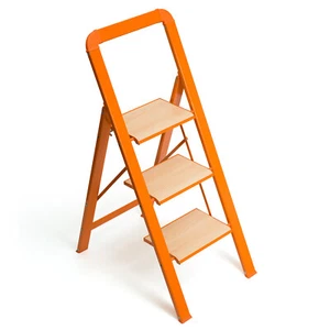 3 Step Ladder Folding Step Stool for Adults with Wide Anti-Slip Pedal, Aluminium - Picture 1 of 1