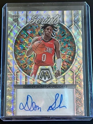 2022 Panini Mosaic Scripts Dereon Seabron Mosaic Rookie Auto #RS-SEA RC PELICANS - Image 1 of 2