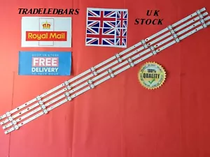 NEW LED BACKLIGHT FOR JVC LT-43C870 LUXOR LUX0143004/01 LOGIC L43UE18 (4PCS) - Picture 1 of 4