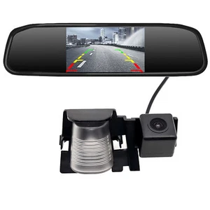 4.3"Mirror Monitor Reversing Rear Backup Camera Kit For Jeep Wrangler JK 2012-16 - Picture 1 of 12