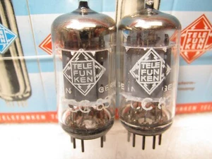 ECC83 12AX7 TELEFUNKEN  SMOOTH PLATES  PLATINUM MATCHED PAIR,NATO specs  TV7  S4 - Picture 1 of 6