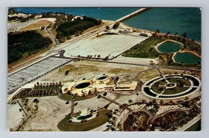 Miami FL-Florida, Luftaufnahme Seaquarium, Rickenbacker Causeway Vintage Postkarte - Bild 1 von 2