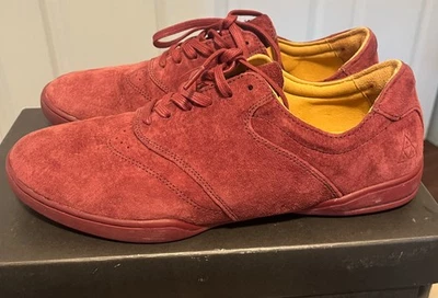 Zapatos de Skate HUF Dylan Rieder Oxblood Talla 10 Cuero Raro Zapatillas bajas Foto 1 de 4