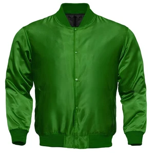 Chaqueta Universitaria Verde Chaqueta Satén Todas las Tallas Disponibles También para Hombres Mujeres y Niños - Imagen 1 de 5