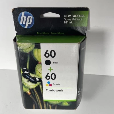 Cartuchos de impressora jato de tinta HP 60 preto tricolor pacote combo validade 10/2011NIP LACRADO - Imagem 1 de 2