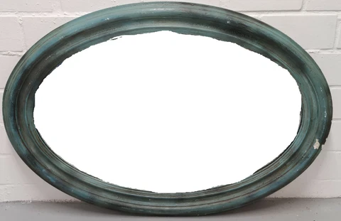 Mirror Oval Green Approx. 29 7/8x43 5/16in Cover