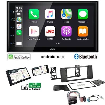 JVC KW-M560BT Autoradio Apple CarPlay Android für BMW 5er E39 schwarz Quadlock - Bild 1 von 4