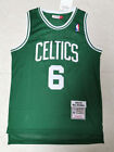 Koszulka do koszykówki retro 62 63 Bill Russell #6 Boston Celtics szyta zielona
