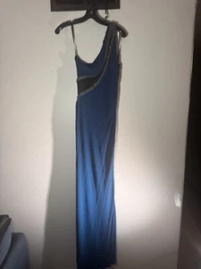 Roberto Cavalli transparentes Netz Cutout verziert One Shoulder Abendkleid Kleid - Bild 1 von 8