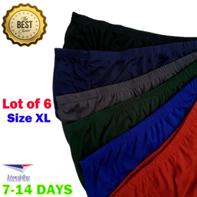 6x Mens Briefs Underwear Cotton X-Large Classics Assorted Color Hips 38"-43" Lin - Image 1 of 4