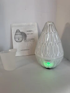 Humidificador de niebla difusor de aceite esencial vintage aromaterapia aromatizante vidrio blanco - Imagen 1 de 3