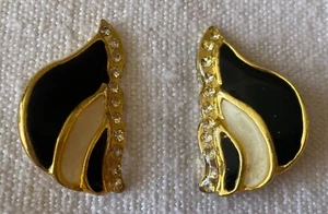 ⭕VTG, vintage clip earrings, vintage mola earrings, clip earrings, metal, metal - Picture 1 of 3